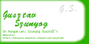 gusztav szunyog business card